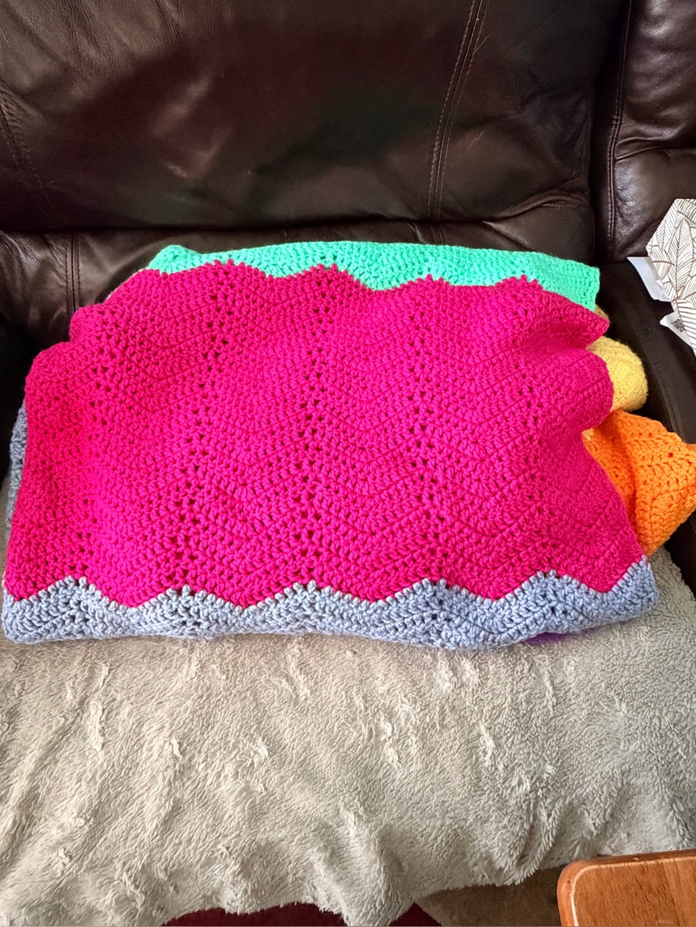 Handmade Bright Pink Crochet Sweater - Women's Cozy Layer